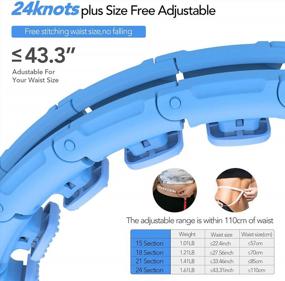 img 3 attached to 24 Detachable Knots Smart Weighted Hula Fit Hoop For Adults - Perfect For Weight Loss, Fitness Workouts & Waist Holahoops!