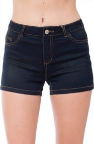 img 4 attached to Women'S Distressed Mid Rise Denim Jean Shorts: MixMatchy Casual Style