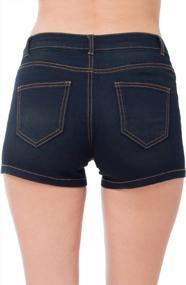 img 2 attached to Women'S Distressed Mid Rise Denim Jean Shorts: MixMatchy Casual Style
