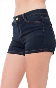 img 3 attached to Women'S Distressed Mid Rise Denim Jean Shorts: MixMatchy Casual Style
