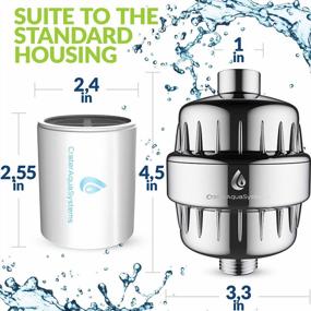 img 3 attached to Experience A Chemical-Free Shower With 15 Stage Universal Replacement Cartridge For Shower Filters - Eliminate Chlorine And Fluoride - Comparable To AquaBliss Filters - SFR-15ST