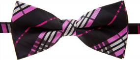 img 1 attached to Upgrade Your Look With Our Stylish Plaid Check Woven Bow Tie & Accessory Set