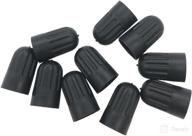 10pcs germban black plastic long tire valve stem caps for tr20008 tpms valve - durable & reliable tire cap solution логотип