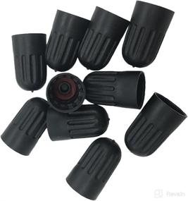 img 1 attached to 10pcs Germban Black Plastic Long Tire Valve Stem Caps for TR20008 TPMS Valve - Durable & Reliable Tire Cap Solution