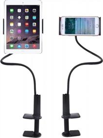 img 4 attached to Maximize Your Phone'S Utility With The 39.3" Phone Stand Holder: Rotating Mount Arm And Clip For 4-10.1 Inch Devices