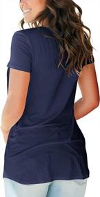 img 1 attached to Summer Casual Women'S V-Neck Short Sleeve Basic T-Shirts By FOWSMON