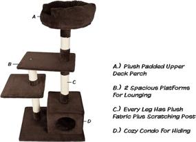 img 2 attached to 🐱 Ultimate Cat Tree: Deluxe Plush Multi-Level Tower with Sisal Scratching Posts & Perch Platforms