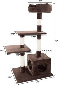 img 3 attached to 🐱 Ultimate Cat Tree: Deluxe Plush Multi-Level Tower with Sisal Scratching Posts & Perch Platforms