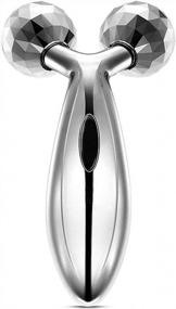 img 4 attached to 3D Roller Face And Body Massager With Y-Shape Design For Firming And Beauty Massage - Silver