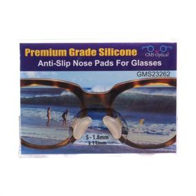 img 4 attached to 👓 Premium Grade Silicone Nose Pads for Eyeglasses - 10 Pair Clear 1.8mm x 13mm - Non-Slip by GMS Optical