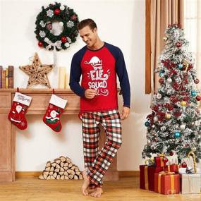 img 3 attached to 🏻 Ultimate Holiday Cheer: IFFEI Matching Family Christmas Elf Pajama Sets with Playful Striped Bottoms!