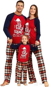 img 4 attached to 🏻 Ultimate Holiday Cheer: IFFEI Matching Family Christmas Elf Pajama Sets with Playful Striped Bottoms!