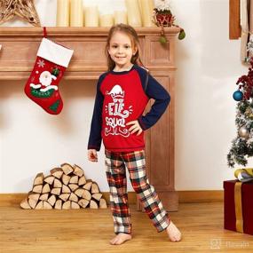 img 1 attached to 🏻 Ultimate Holiday Cheer: IFFEI Matching Family Christmas Elf Pajama Sets with Playful Striped Bottoms!