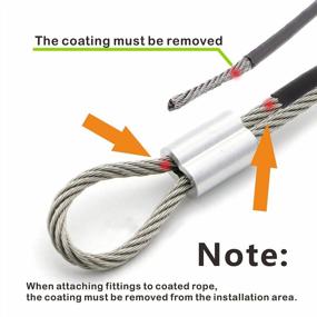 img 1 attached to TOYELIU 304 Stainless Steel Coated Wire Rope - The Ideal Solution For Hanging Outdoor Globe String Lights