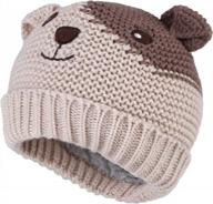 keep your little one cozy with langzhen's knit beanie hat for toddlers: puppy design, warm and cute for fall and winter! logo