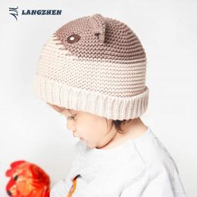 img 2 attached to Держите своего малыша в уюте с вязаной шапкой LANGZHEN'S для малышей: дизайн щенка, теплая и милая на осень и зиму!