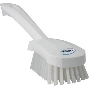 img 4 attached to 🧹 Vikan 41925 Heavy Duty Sweep Hand Brush: Short-Handled Cleaning Brush and Scrubber, Ideal for Tough Cleaning Tasks, Polypropylene, Polyester Stiff Bristle, 10 Inch, White