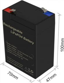 img 1 attached to TalentCell LF060A1: 6V 6Ah LiFePO4 Battery Pack With 2000 Cycles & Charger