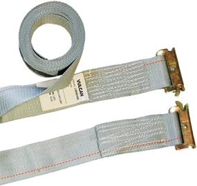 img 1 attached to 🔒 VULCAN E Track Logistic Strap - Ratchet Style - 16ft - Gray - 6 Pack - 1,333lb Safe Working Load