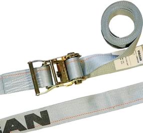 img 2 attached to 🔒 VULCAN E Track Logistic Strap - Ratchet Style - 16ft - Gray - 6 Pack - 1,333lb Safe Working Load