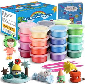 img 4 attached to Ultra Light & Safe Modeling Clay Kit - 24 Colors, Ideal For Children - Ifergoo Air Dry Magic Clay