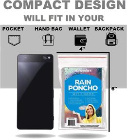 img 1 attached to Wealers Bulk Pack of Disposable Rain Ponchos for Adults, 💦 Teens, Men, and Women - Emergency Raincoat for Big Groups, Themes