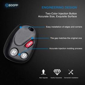 img 2 attached to 🔑 ECCPP Keyless Entry Remote Key Fob Replacement for Cadillac Escalade, Hummer H2, Pontiac Torrent, Saturn Vue, GMC Sierra Yukon LHJ011 (Pack of 1)
