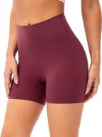 experience ultimate comfort with lavento women's high waisted biker shorts for yoga and workouts - 5" / 6" inseam логотип