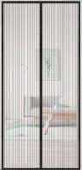 yufer 32×80 magnetic screen door - heavy duty mesh curtain with self sealing for easy install, black логотип