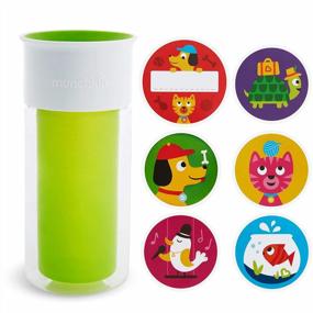 img 4 attached to Customizable Munchkin Miracle 360 Insulated Sippy Cup - Ideal For On-The-Go Kids, 9Oz, Green