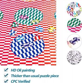 img 1 attached to Bgraamiens Puzzle-Головокружительный цветной лабиринт-1000 штук Творческий цвет и полосатая головоломка Цветная головоломка