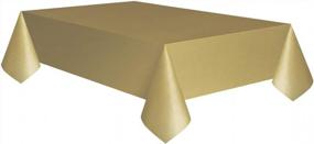 img 4 attached to 12-Pack Premium Gold Plastic Tablecloths - Medium Weight And Disposable - Dimensions 54"X108" - By Allgala (TC58203)