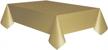 12-pack premium gold plastic tablecloths - medium weight and disposable - dimensions 54"x108" - by allgala (tc58203) logo