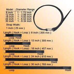 img 3 attached to Secure And Durable: VIGAER Reusable Fastening Cable Straps With Adjustable Nylon Hook And Loop Cinch And Metal Buckle - Pack Of 30