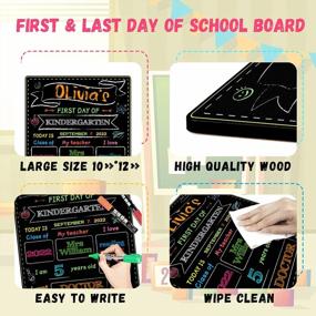 img 1 attached to Capture Your Child'S School Milestones With Our Back To School Double Sided Chalkboard Sign!