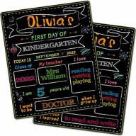 capture your child's school milestones with our back to school double sided chalkboard sign! logo