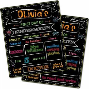 img 4 attached to Capture Your Child'S School Milestones With Our Back To School Double Sided Chalkboard Sign!