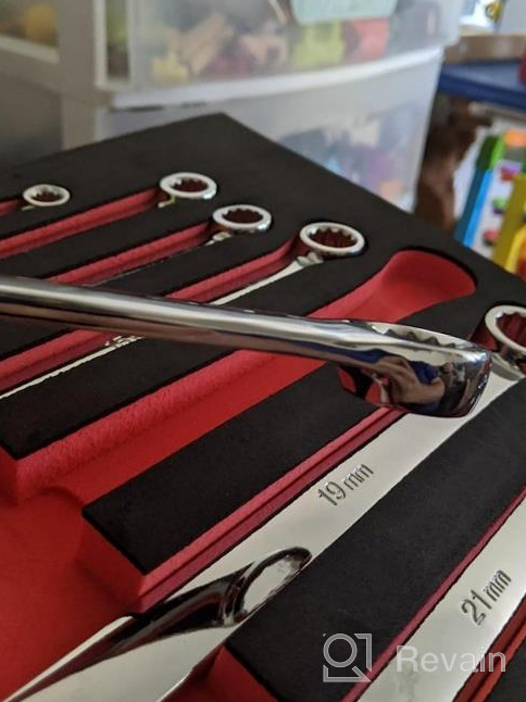 img 1 attached to 8-Piece BULLTOOLS Extra Long Double Box End Wrench Set - Chrome Vanadium Steel Aviation Metric 8-24Mm With Organizer Box review by Kenneth Rich