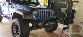 img 7 attached to Upgrade Your Jeep Wrangler JK With LEDKINGDOMUS Front Bumper - Rock Crawler Style With Durable Winch Plate And Powerful LED Lights