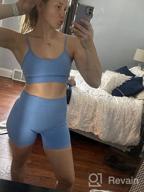 img 1 attached to JNINTH Women'S Seamless Yoga Set: Stylish 2-Piece Workout Outfit With Sport Bra And High Waist Shorts/Leggings review by Ashley Lynn