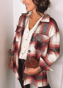 img 3 attached to Women'S 2023 Fall Fashion: PRETTYGARDEN Plaid Shacket Jacket Blouse