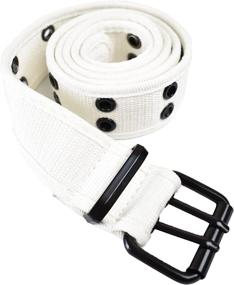 img 2 attached to 👗 Eurosport Premium Canvas Grommet Belt: A Stylish Addition to Women's Accessories