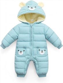 img 4 attached to Curipeer Baby Girls Boys Snowsuits Infant Winter Romper Hooded Winter Coat Jumpsuit 9-24 Months