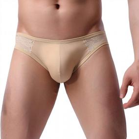 img 4 attached to Low Rise Silk Bikini Briefs For Men By YATEEN - Comfortable And Stylish Underwear