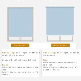 img 2 attached to LUCKUP 100% Blackout Waterproof Fabric Window Roller Shades Blind, Thermal Insulated,UV Protection,For Bedrooms,Living Room,Bathroom,The Office, Easy To Install 20" W X 79" L(Grey)