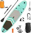 inflatable stand up paddle board (6 inches thick) by kicode - complete with premium accessories & backpack, non-slip deck, bonus waterproof bag, leash, paddle and hand pump logo