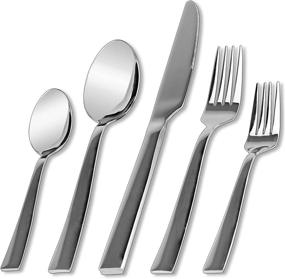 img 4 attached to Upgrade Your Dining Experience With Briout'S 40 Piece Luxury Silverware Set For 8 - Stainless Steel, Mirror Polished, And Dishwasher Safe!