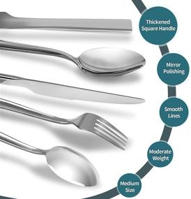 img 1 attached to Upgrade Your Dining Experience With Briout'S 40 Piece Luxury Silverware Set For 8 - Stainless Steel, Mirror Polished, And Dishwasher Safe!