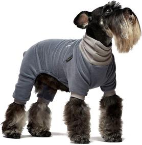 img 2 attached to Stay Warm in Style: Fitwarm Embroidery Dog Clothes Turtleneck Thermal Fleece Pajamas