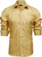 обновите свой стиль с мужской классической рубашкой alizeal's slim fit с узором пейсли из жаккарда логотип